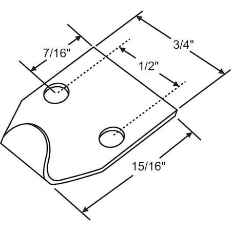 Strybuc Sash Lock Keeper Gray 900-8359